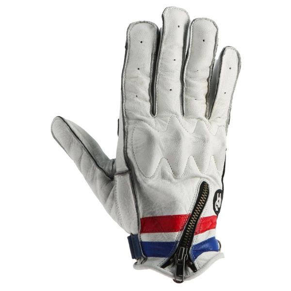 Gants Moto Helstons Ziper Summer White Blue Red