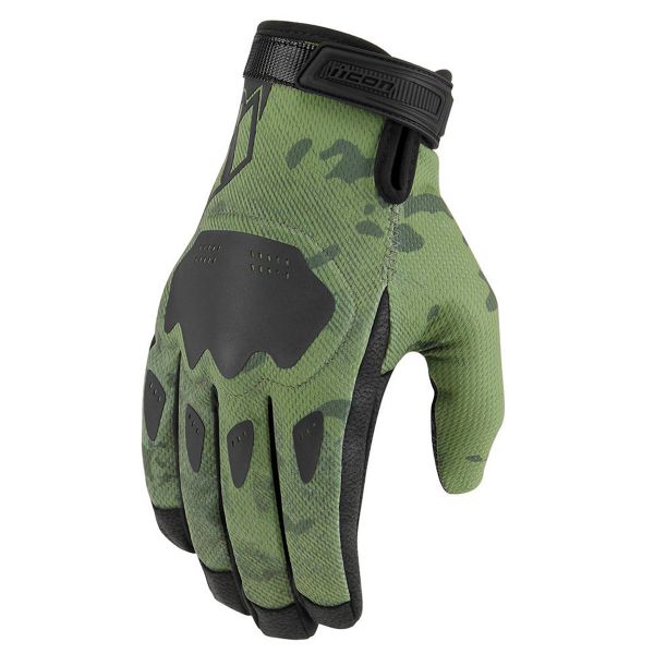 Gants Moto ICON Hooligan CE Glove Green Camo