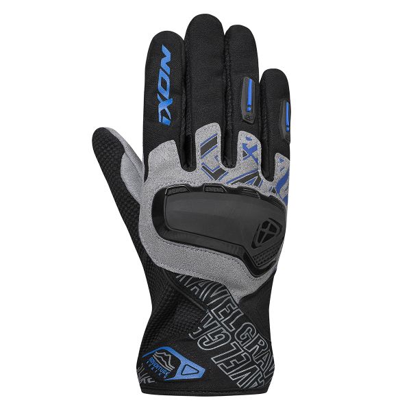 Gants Moto Ixon Gravel Air Black Grey Blue Gants Moto Ixon Gravel Air Black Grey Blue