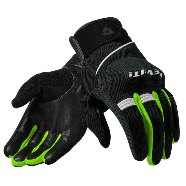 Gants Moto REV'IT Mosca Noir Jaune Neon