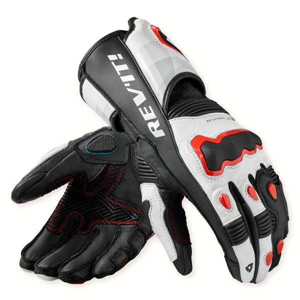 Gants Moto REV'IT Quantum 3 White Neon Red