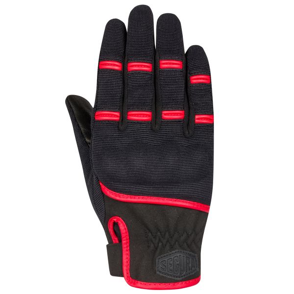 Gants Moto Segura Lady Palmer Black Red