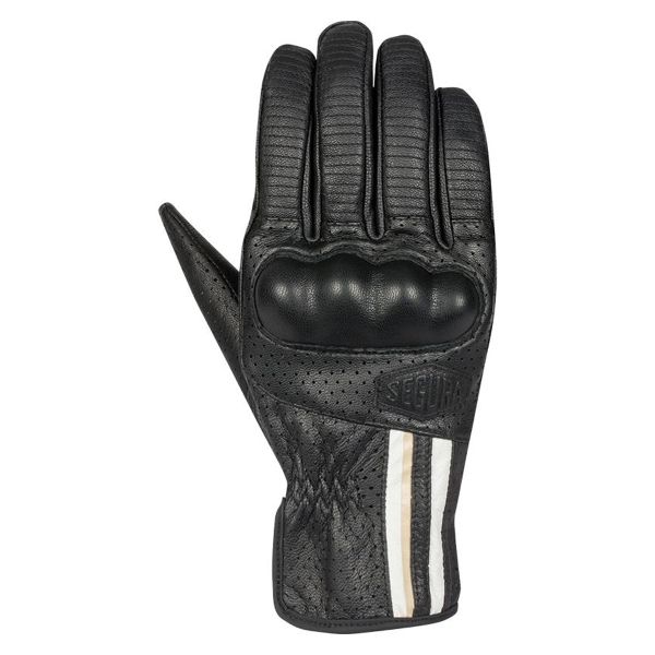 Gants Moto Segura Romeo Gloves Black White Gants Moto Segura Romeo Gloves Black White