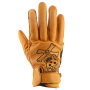 Gants Moto Von Dutch Bones Leather Or Noir