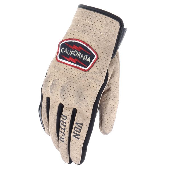 Gants Moto Von Dutch Cali Air Beige Blue