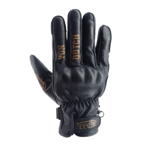Gants Moto Von Dutch Flash Cuir Black