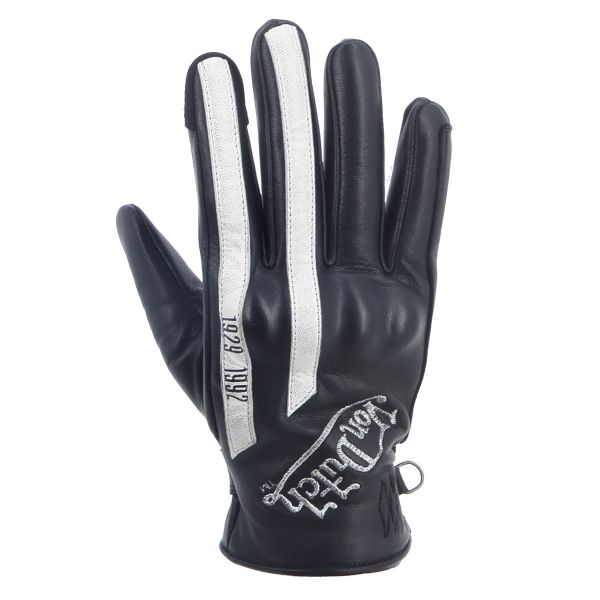 Gants Moto Von Dutch Hawk Leather Noir Blanc