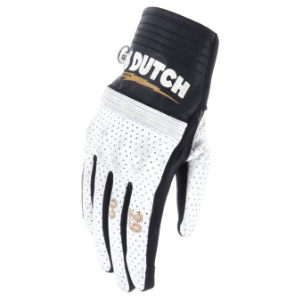 Gants Moto Von Dutch Jackie Air Black White Gold