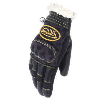 Gants Moto Von Dutch Palavas Air Black Gold Leo