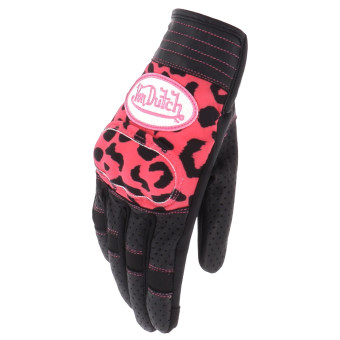 Gants Moto Von Dutch Palavas Air Black Pink Leo