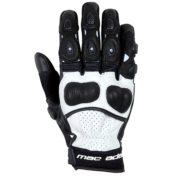 Gants Moto Mac Adam Radian Blanc Noir