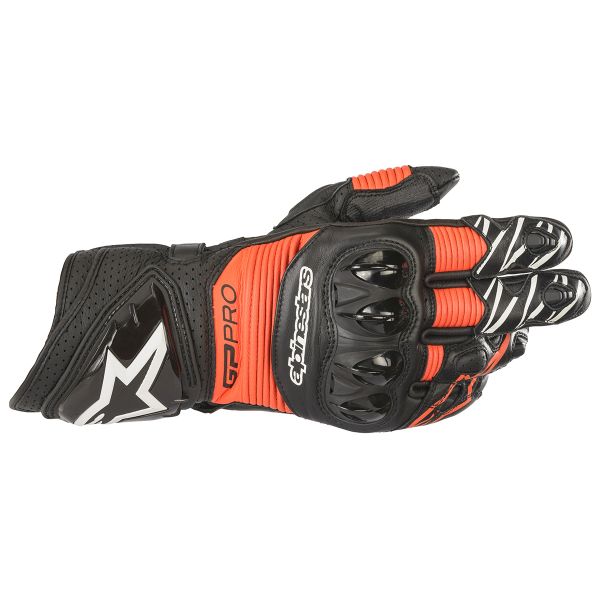 Gants Moto Alpinestars GP PRO R3 Black Red Fluo