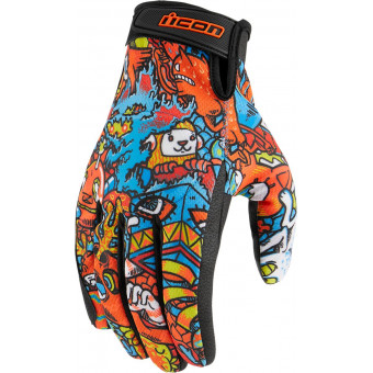 Gants Moto ICON Hooligan Redoodle Blue