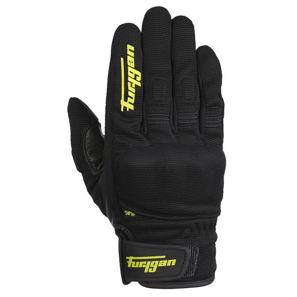 Gants Moto Furygan Jet D3O Black Yellow Fluo