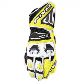 Gants Moto Five RFX1 White Yellow Fluo