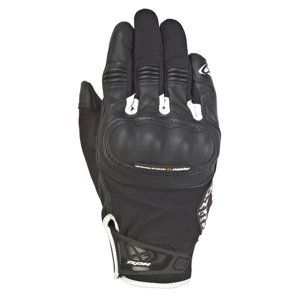 Gants Moto Ixon RS Grip 2 Noir Blanc