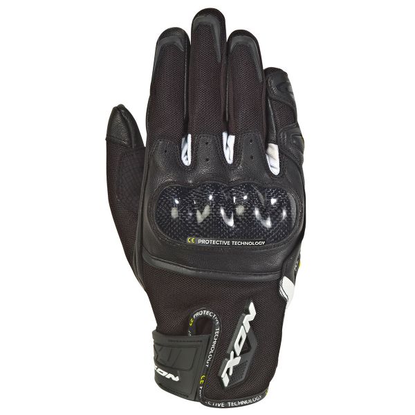 Gants Moto Ixon RS Rise Air Noir Blanc