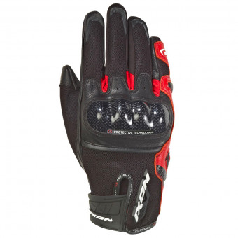 Gants Moto Ixon RS Rise Air Noir Rouge