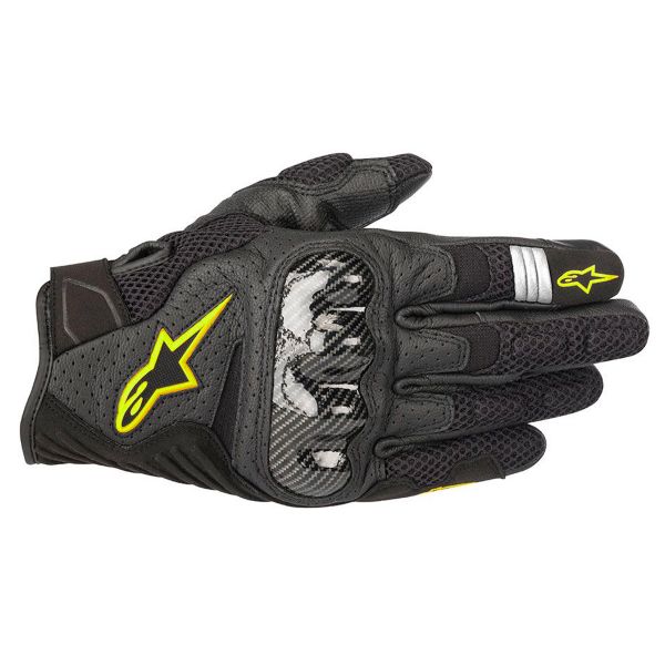 Gants Moto Alpinestars SMX-1 Air V2 Black Yellow Fluo Gants Moto Alpinestars SMX-1 Air V2 Black Yellow Fluo