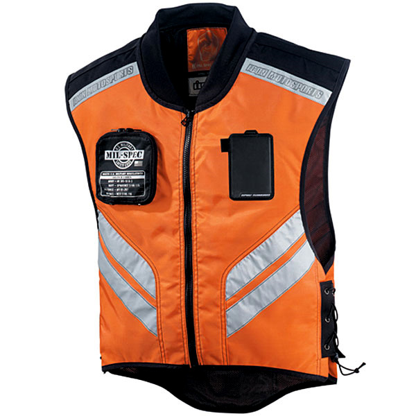Gilet Moto ICON Mil-Spec Mesh Orange