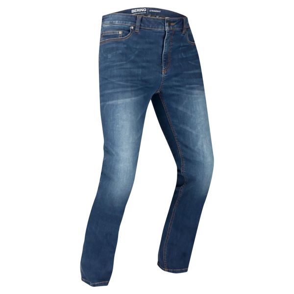 Jeans Moto Bering Trust Straight Washed Blue Jeans Moto Bering Trust Straight Washed Blue