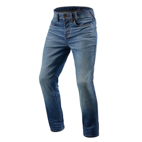Jeans Moto REV'IT Piston Bleu Moyen Delave Jeans Moto REV'IT Piston Bleu Moyen Delave
