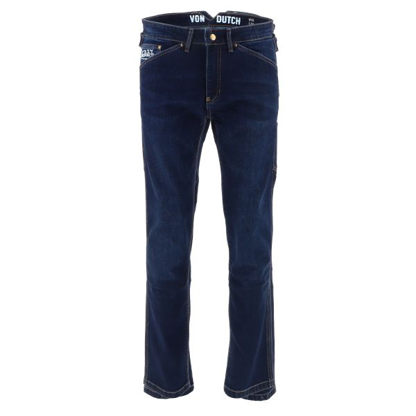 Jeans Moto Von Dutch Carter Denim Stretch Blue Raw