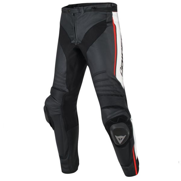 Pantalon Moto Dainese Misano Black White Red Fluo Pantalon Moto Dainese Misano Black White Red Fluo