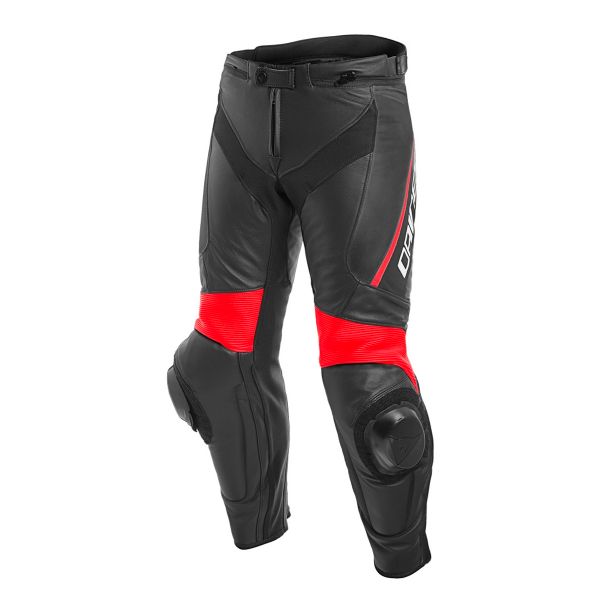 Pantalon Moto Dainese Delta 3 Black Fluo Red