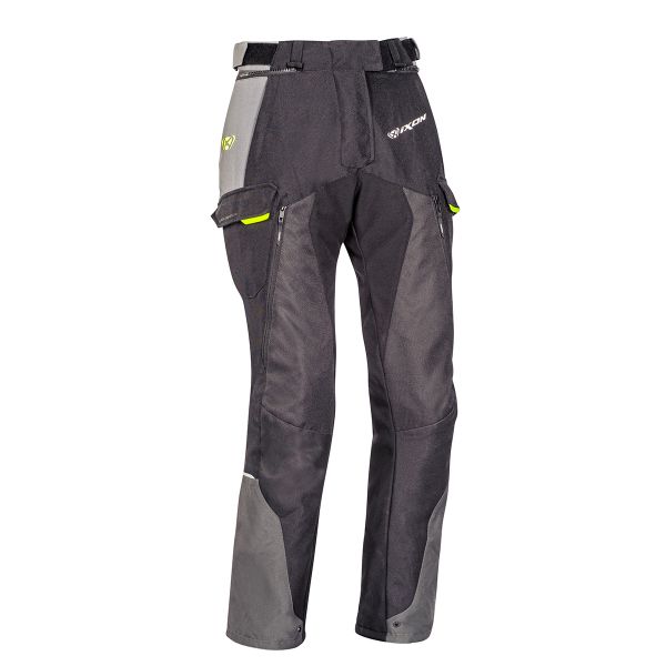 Pantalon Moto Ixon Balder Pant Black Grey Bright Yellow