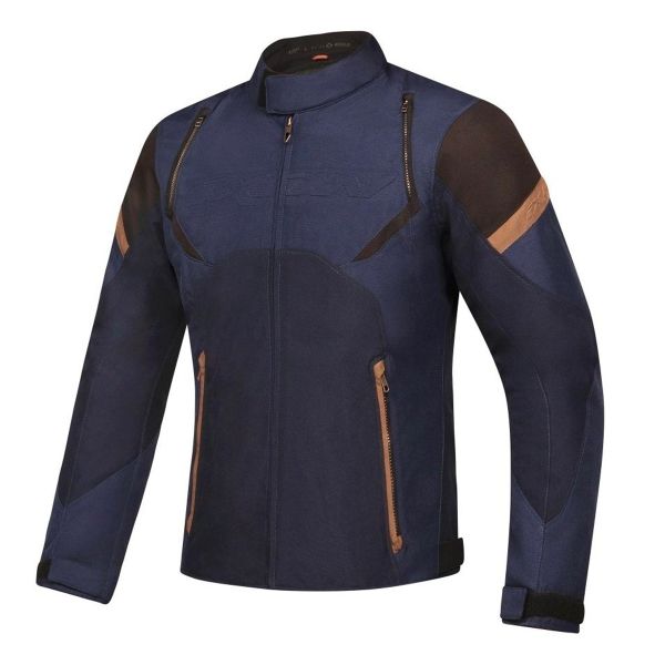 Blouson Moto Ixon Striker Retro Black Navy Brown