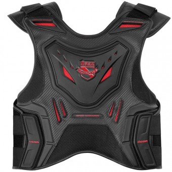 Dorsale Moto ICON Stryker Vest Black Red