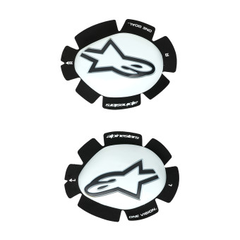 Sliders Moto Alpinestars GP Plus Knee Slider White Black Sliders Moto Alpinestars GP Plus Knee Slider White Black