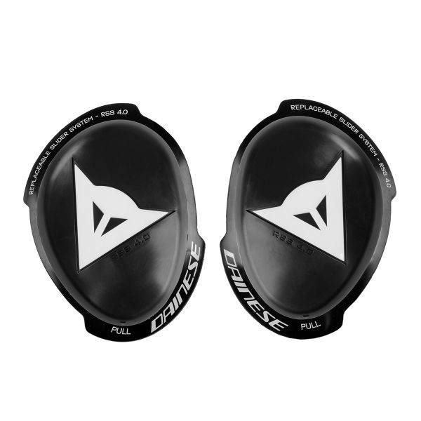 Sliders Moto Dainese Knee Slider RSS 4.0 - Full Kit Black White Sliders Moto Dainese Knee Slider RSS 4.0 - Full Kit Black White