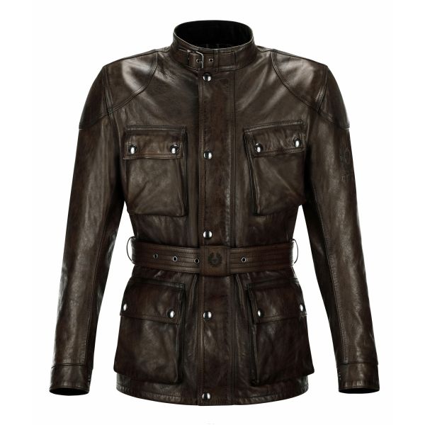 Veste Moto Belstaff Trialmaster Cuir Antique Black Brown Veste Moto Belstaff Trialmaster Cuir Antique Black Brown