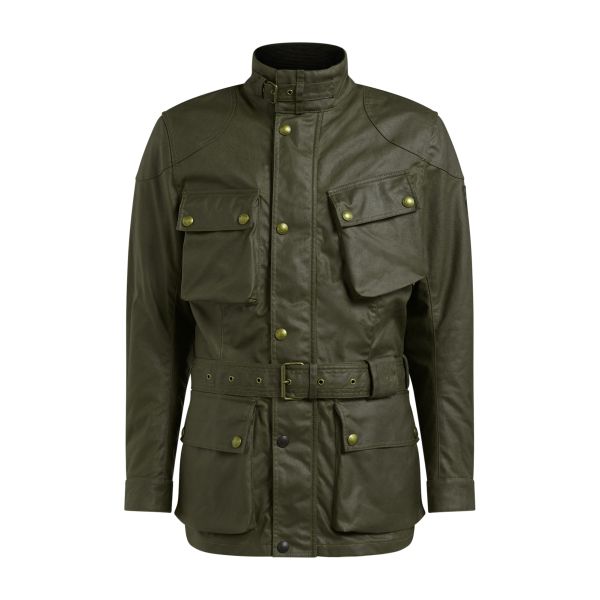 Veste Moto Belstaff Trialmaster Wax 10oz Olive Green Veste Moto Belstaff Trialmaster Wax 10oz Olive Green