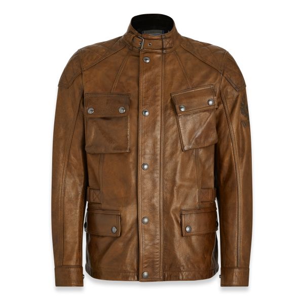 Veste Moto Belstaff Turner Antique Burnt Cuero Veste Moto Belstaff Turner Antique Burnt Cuero