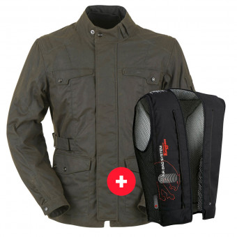Veste Moto Furygan Thruxton Marron Antik + Fury Air Bag System Veste Moto Furygan Thruxton Marron Antik + Fury Air Bag System