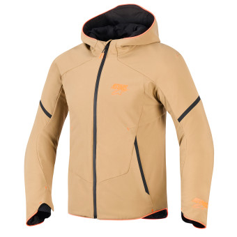 Veste Moto Alpinestars Aeroshell WP Dark Khaki Black Orange Fluo