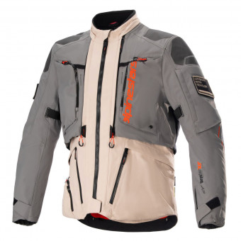 Veste Moto Alpinestars AMT-10R Drystar XF Fur Grey Pale Brown Spicy Orange