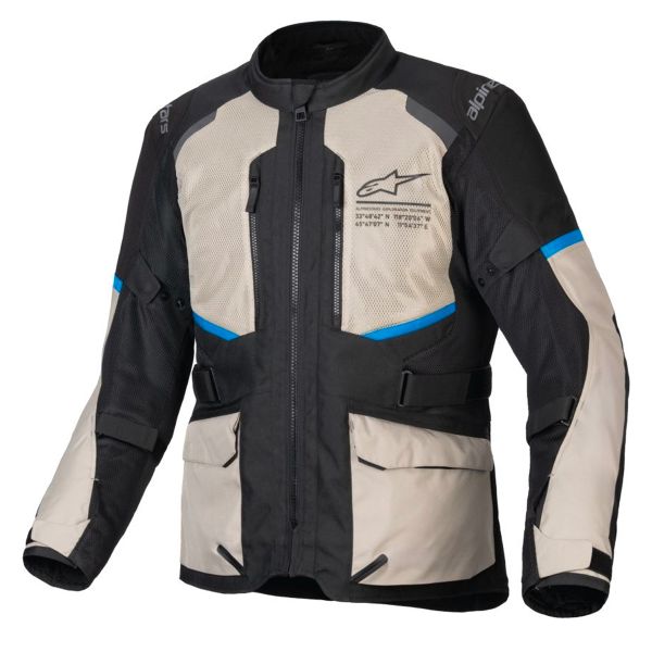 Veste Moto Alpinestars Andes Air Drystar Black Laurel Gray Bright Blue