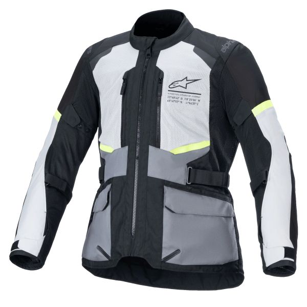 Veste Moto Alpinestars Andes Air Drystar Ice Grey Dark Grey Black Veste Moto Alpinestars Andes Air Drystar Ice Grey Dark Grey Black