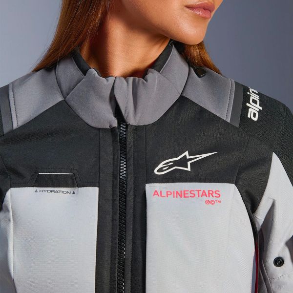 Alpinestars Stella Andes V4 Drystar Dark Gray Ice Gray Black Fluo Coral