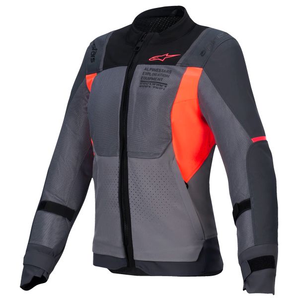 Veste Moto Alpinestars Stella ST-2 Air Deep Gray Dark Gray Fluo Coral