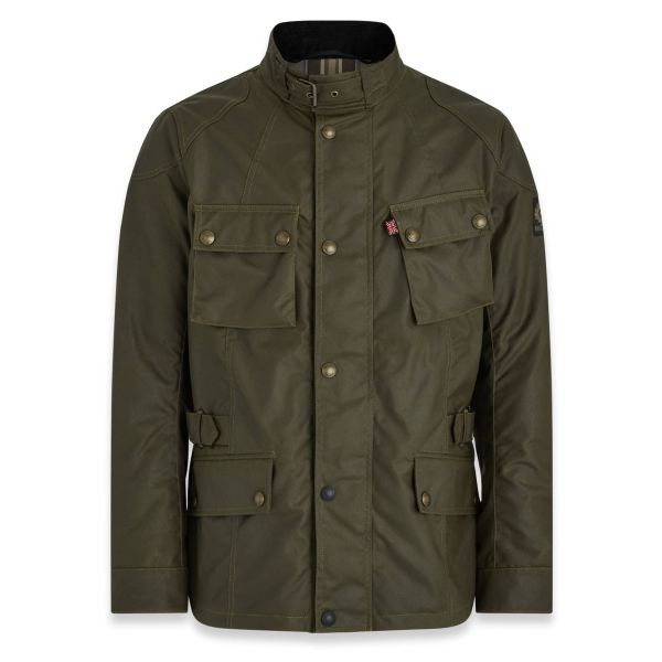Veste Moto Belstaff Crosby 2 Tech Wax Forest Green