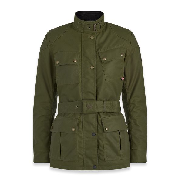 Veste Moto Belstaff Trialmaster Pro Lady Wax Forest Green