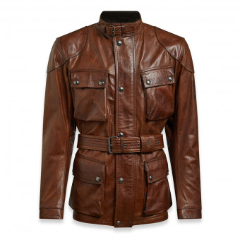 Veste Moto Belstaff Trialmaster Pro Leather Burnt Cuero
