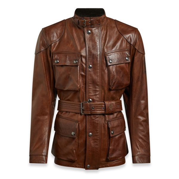 Veste Moto Belstaff Trialmaster Pro Leather Burnt Cuero Veste Moto Belstaff Trialmaster Pro Leather Burnt Cuero