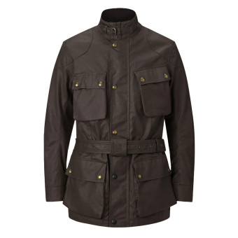 Veste Moto Belstaff Trialmaster Wax 8oz Mahogany