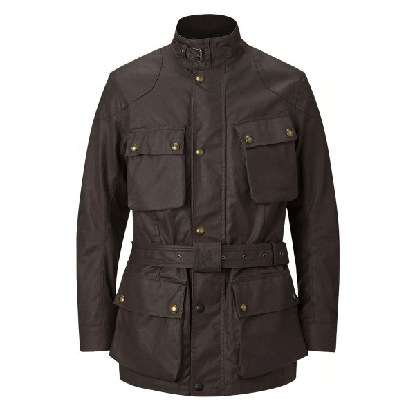 Veste Moto Belstaff Trialmaster Wax 8oz Mahogany